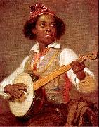 William Sidney Mount Banjo Player oil on canvas